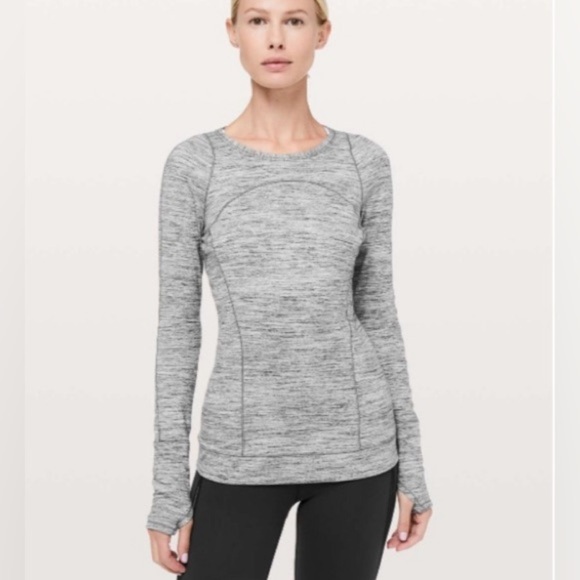 Lululemon Athletica Cypress Kiss long sleeve space dyed top gray size 6 - Picture 4 of 13